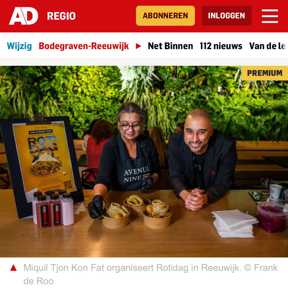 Miquil Tjon Kon Fat during Rotidag in Reeuwijk